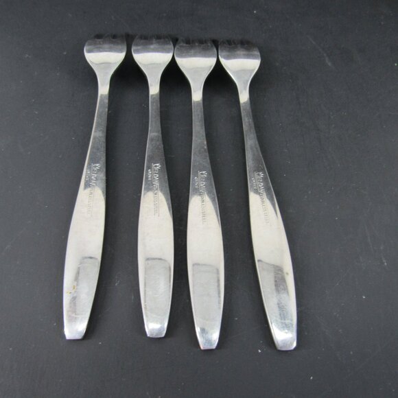 Eldan Stainless Steel ELD18 Pattern Textured Roses Cocktail Seafood Forks 4 - Picture 9 of 10